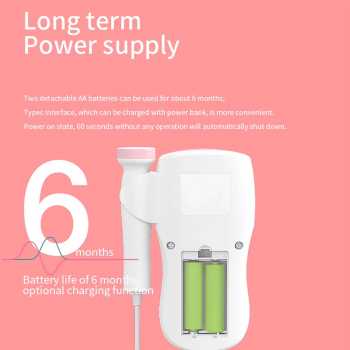 Gambar produk WEBEYOU Alat Deteksi Jantung Janin Fetal Doppler Heartrate Bluetooth - WF-FD101