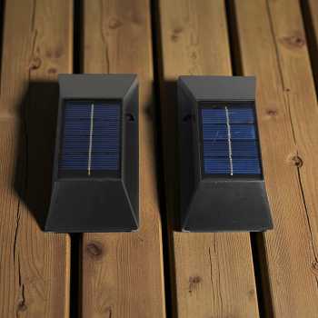 Gambar produk Everso Lampu Dinding Solar Outdoor Waterproof 6 LED Warm White 2 PCS - L30