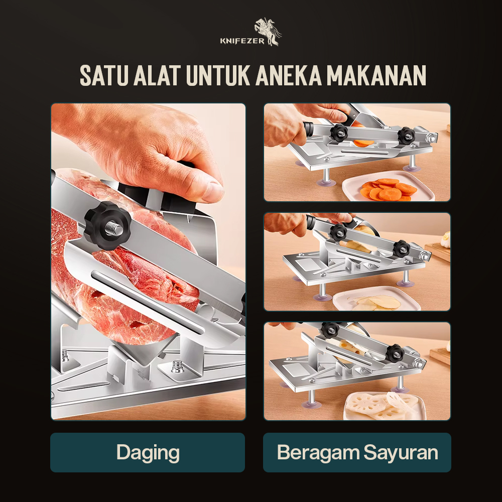 Gambar produk KNIFEZER Alat Slice Daging Meat Lamb Cutter Machine - SKP229