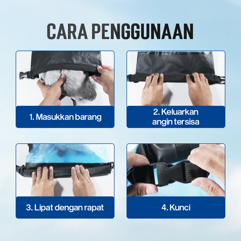 Gambar produk ZEST Tas Outdoor Waterproof Bucket Dry Bag 10L - OB109
