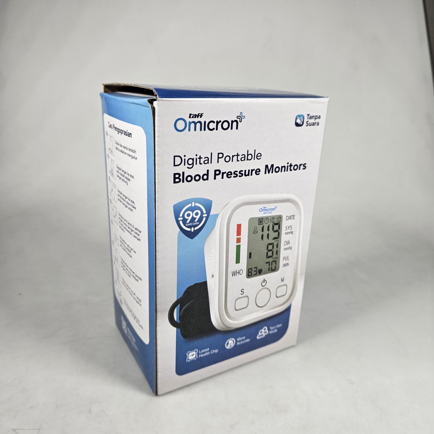 Gambar produk TaffOmicron Tensimeter Digital Pengukur Tekanan Darah Dual Power - BW-3205