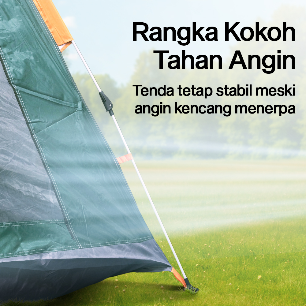 Gambar produk WolFAce Tenda Camping Lipat Otomatis 3-4 Orang Single Layer Waterproof - SMF828