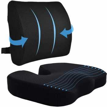 Gambar produk Bamboo Bantal Punggung Orthopedic Memory Foam Slow Rebound Bamboo - INU137