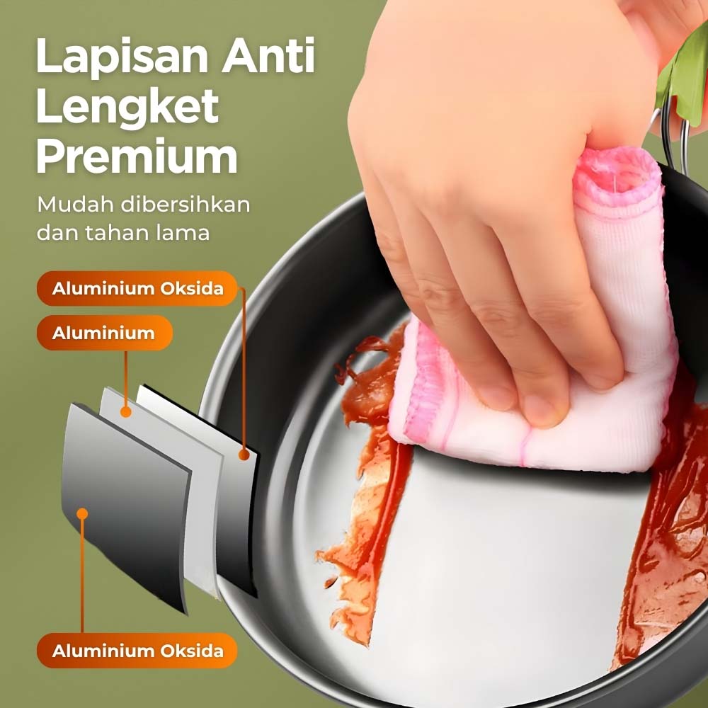 Gambar produk AstaGear Alat Masak Outdoor Camping Nesting Cooking Aluminium 7 in 1 - DS-308