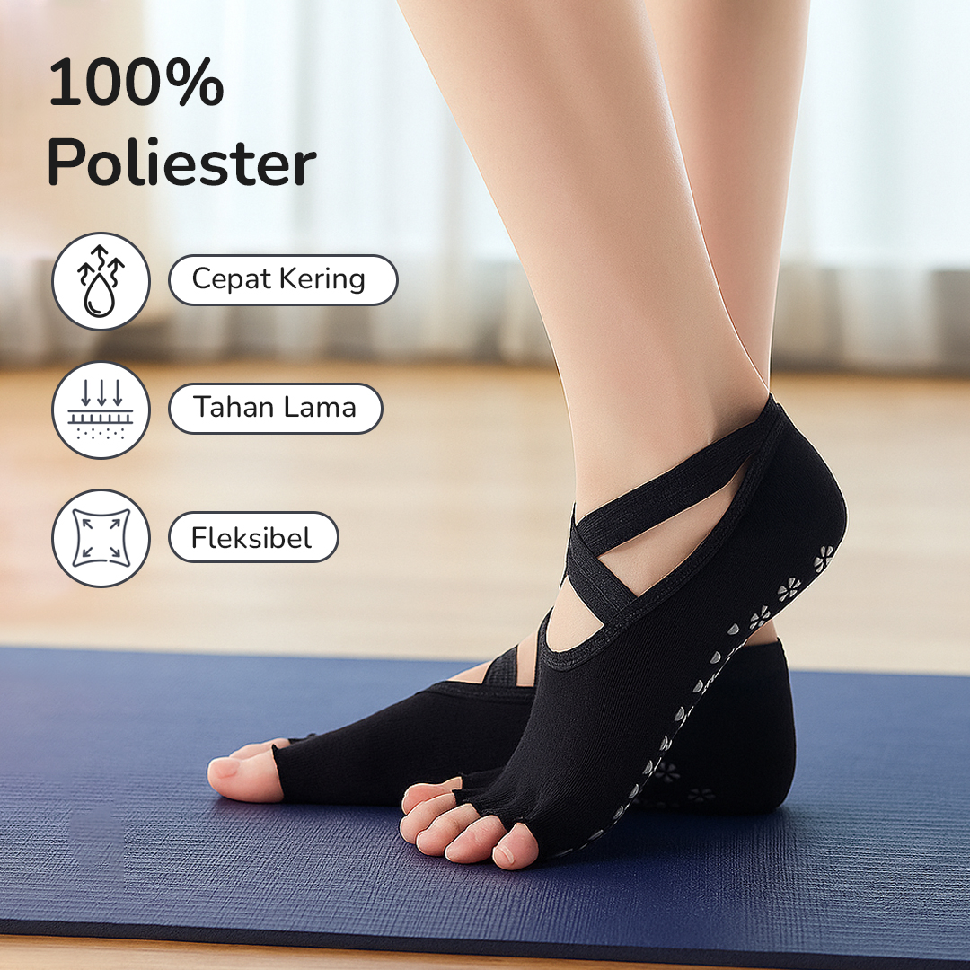 Gambar produk Ozaiic Kaos Kaki Yoga Socks Professional Anti Slip Five Finger Socks - Ozai01