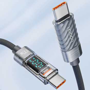 Gambar produk Toocki Kabel Data USB Type C to Type C Fast Charging LED Display 100W 2M - TXCTT1-ZXA0G