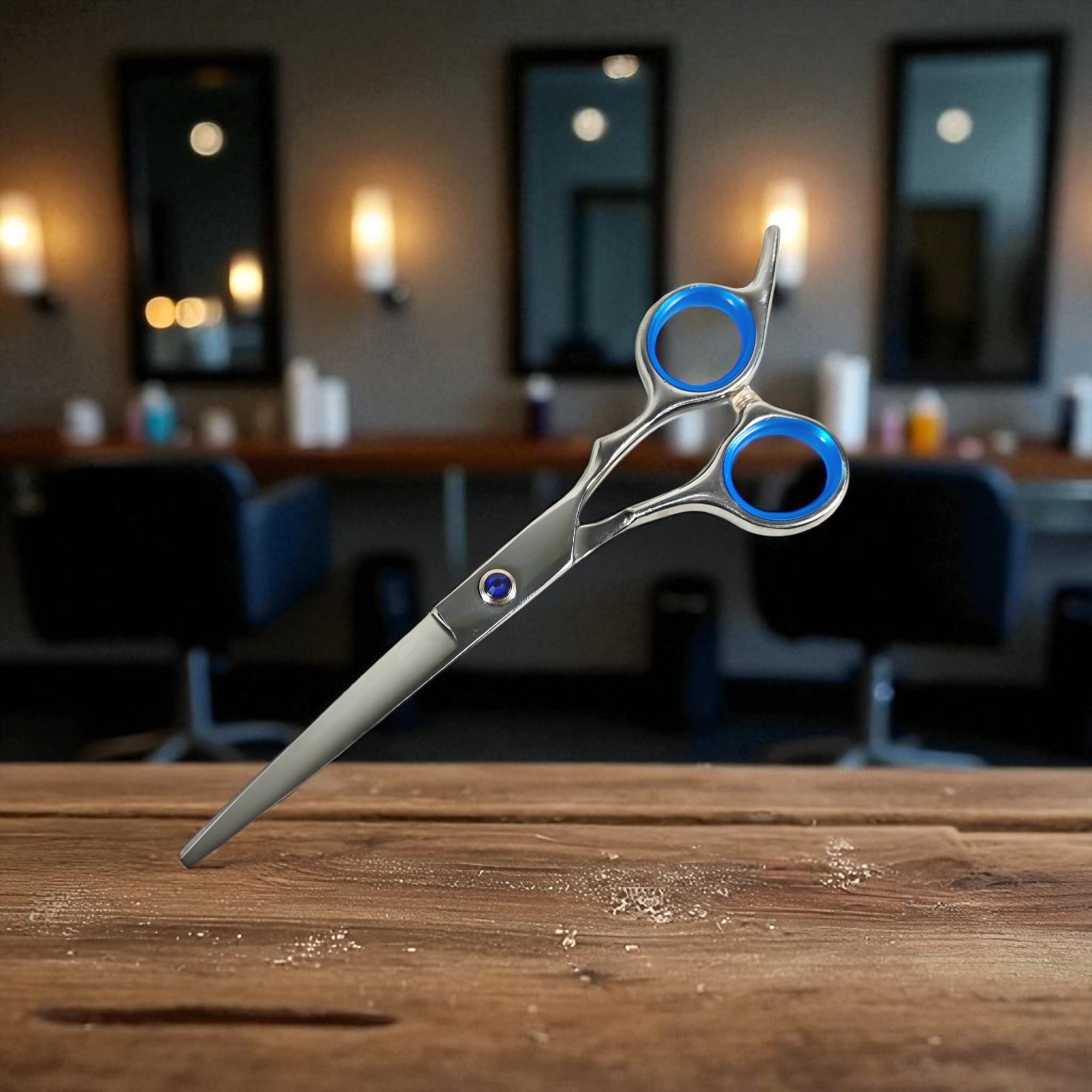 Gambar produk YUCH Gunting Rambut Lurus Sasak Oil Quenching Stainless Steel 4Cr13 Cutting Scissor - YC6