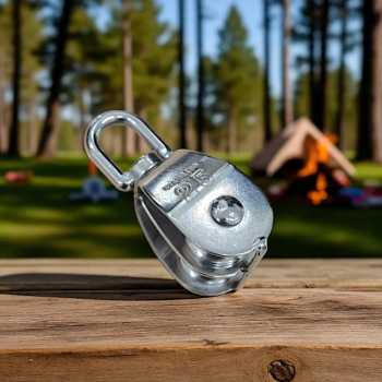 ASOL Katrol Kerekan Mini Swivel Pulley Stainless Steel Double Wheel