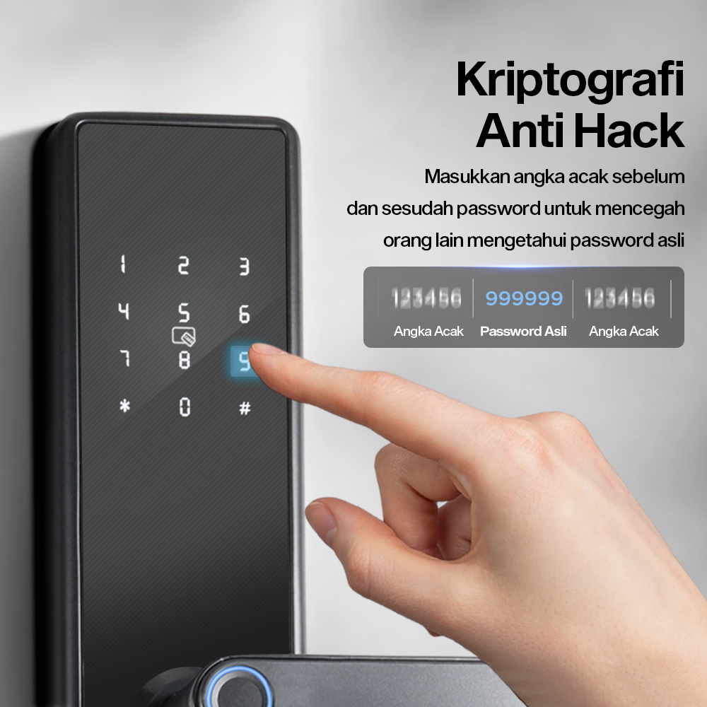 Gambar produk BILIXO Smart Door Lock TTLock App Fingerprint Password Card - N1F
