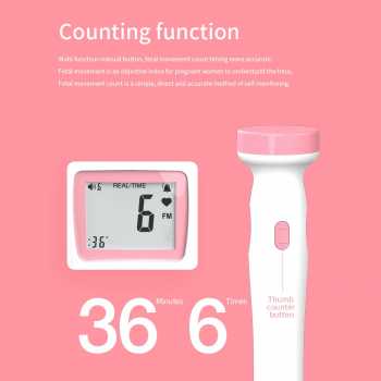 Gambar produk WEBEYOU Alat Deteksi Jantung Janin Fetal Doppler Heartrate Bluetooth - WF-FD101