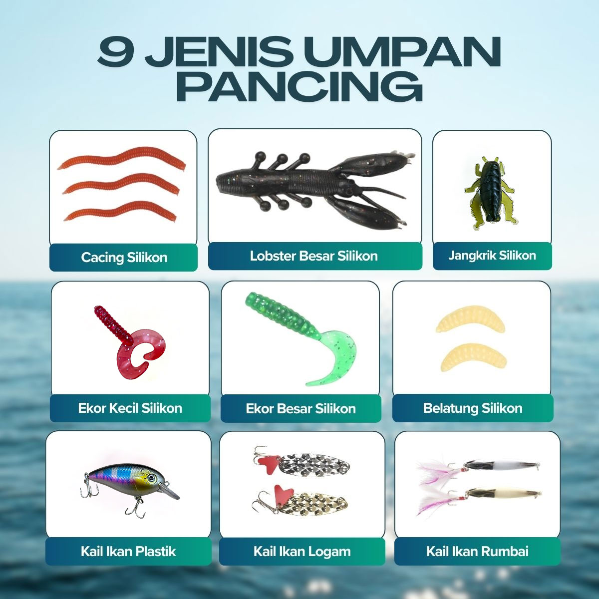 Gambar produk LIXADA Umpan Pancing Ikan Set Fishing Bait Kit 101 PCS - DWS250-H