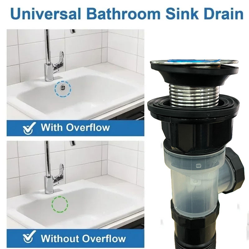 Gambar produk FMB Flip Top Kitchen Sink Drain Joint Retractable Filter Flexible - INU118