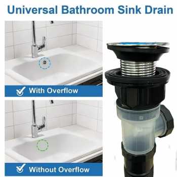 Gambar produk FMB Flip Top Kitchen Sink Drain Joint Retractable Filter Flexible - INU118