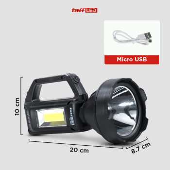 Gambar produk TaffLED Senter Portable Rechargeable LED dan COB 1200mAh - YD-899-7
