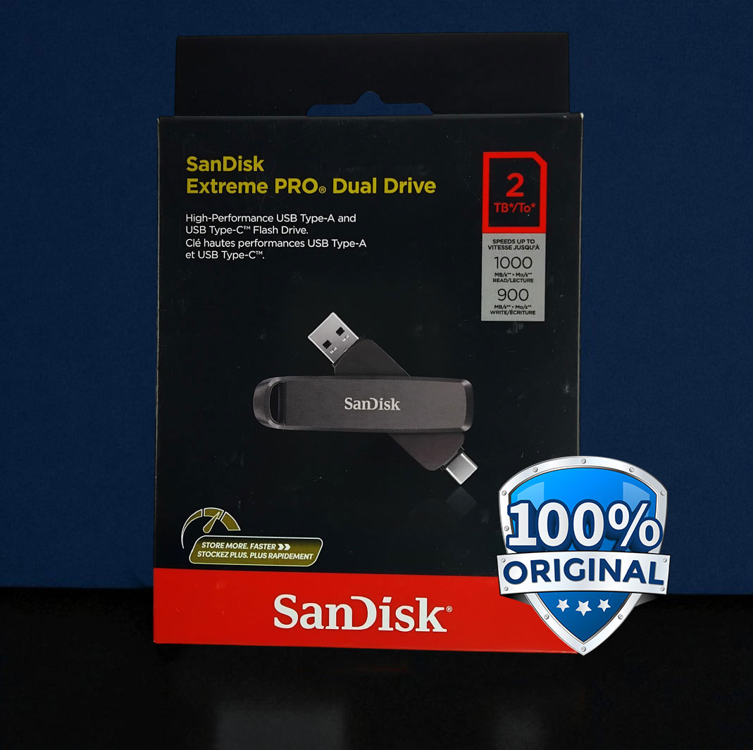 Gambar produk SanDisk Extreme PRO USB Dual Drive Up to 1000MB/s USB Type-C USB3.2 2TB - SDDDE1