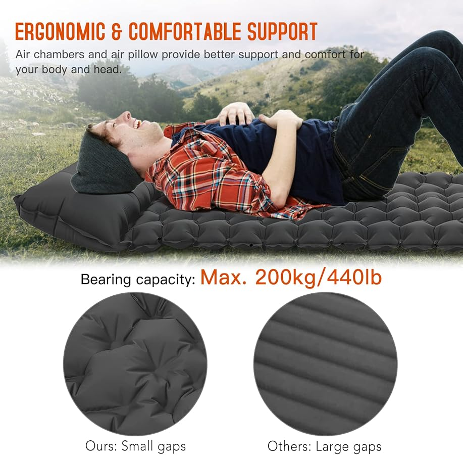 Gambar produk LISM Kasur Matras Angin Manual Sleeping Pad Waterproof Single - LS18Z