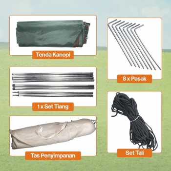 Gambar produk Flysheet Terpal Tenda Camping Waterproof Anti UV 3x3M - TL1