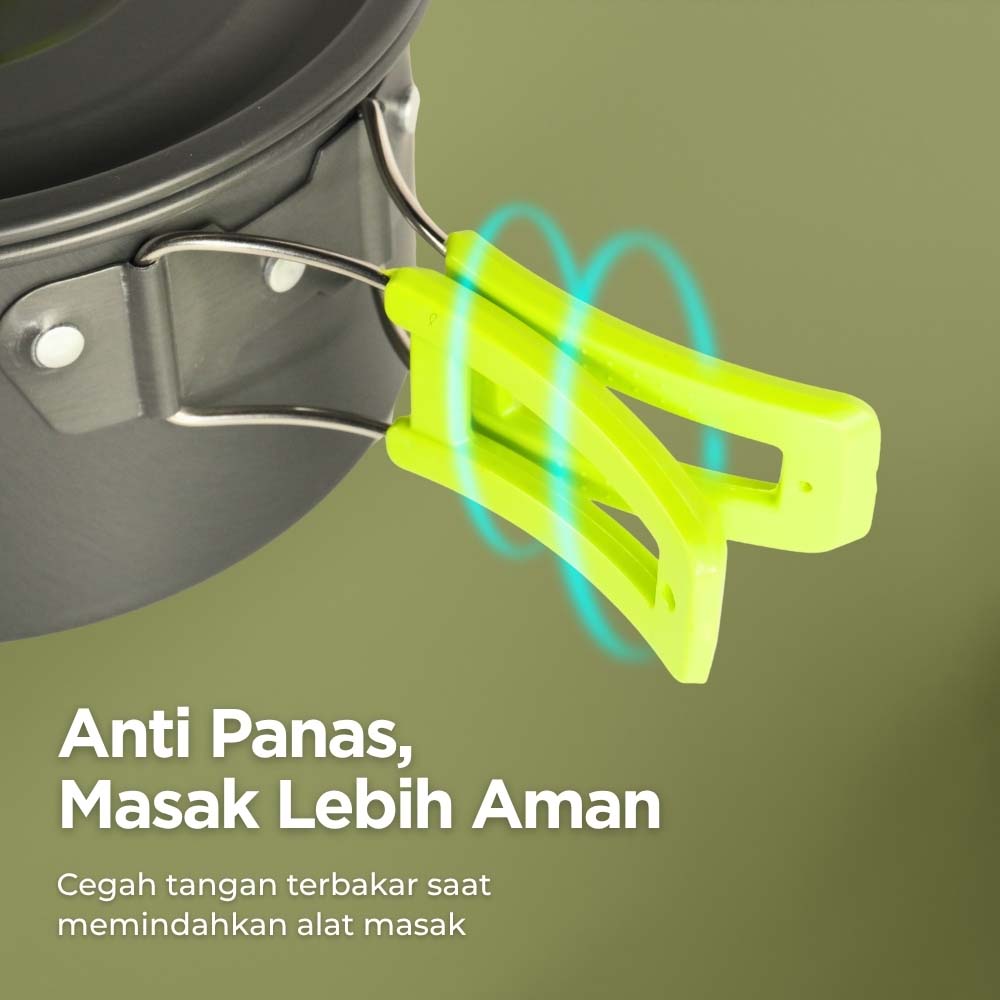 Gambar produk AstaGear Alat Masak Outdoor Camping Nesting Cooking Aluminium 7 in 1 - DS-308