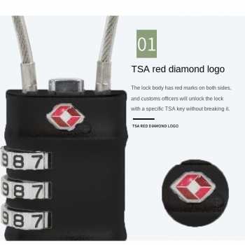 Gambar produk CoolCell Gembok Koper Angka 3 Digit Suitcase Password TSA Lock - TSA007