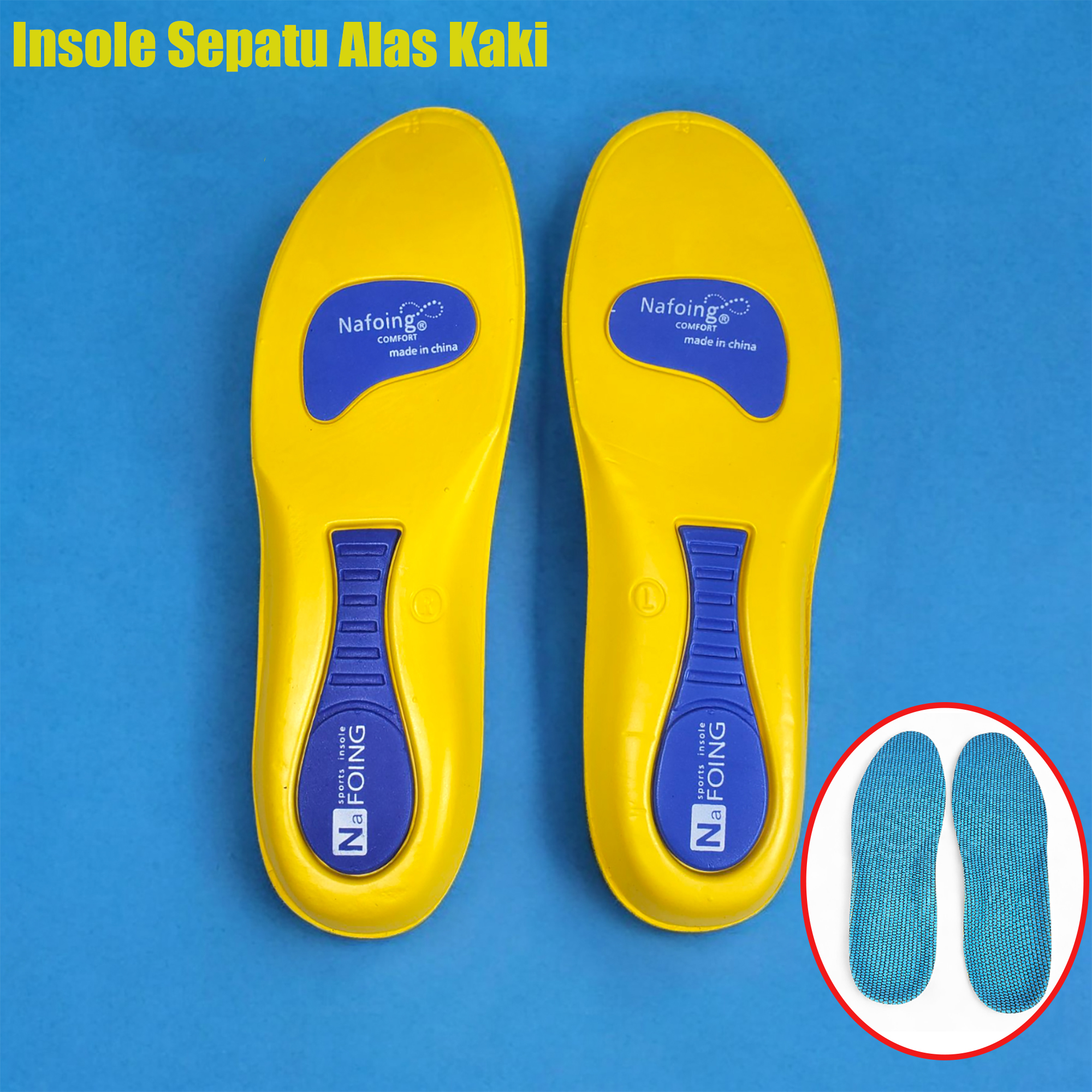 Gambar produk Nafoing Insole Sepatu Alas Kaki Orthopedic Sole Shock Absorption EVA 39-40 - EL05