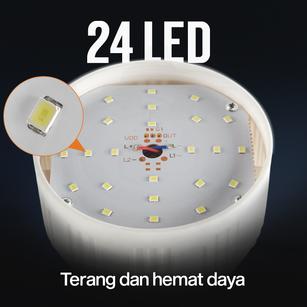 Gambar produk OOBEST Lampu LED Camping Tenda Solar Waterproof Cool White with Remote - ZJ-V51