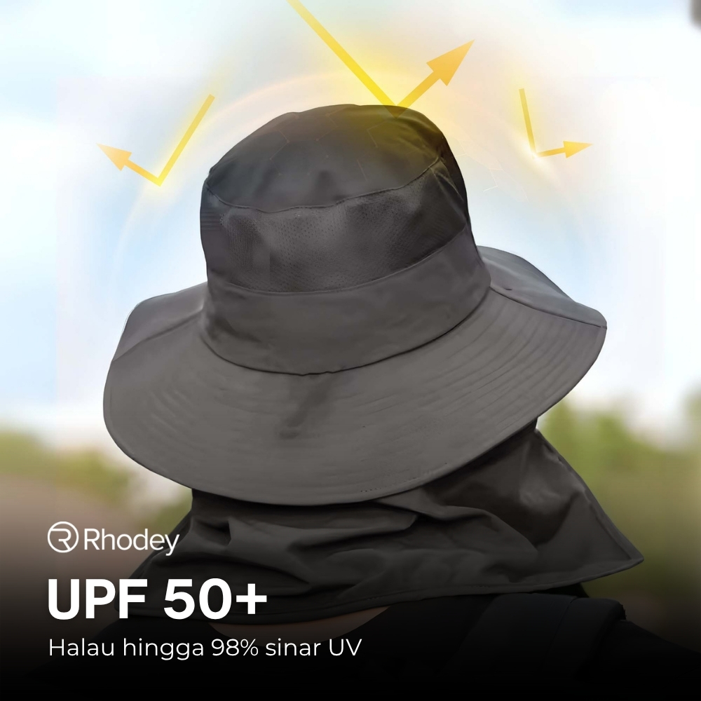 Gambar produk Rhodey Topi Rimba Outdoor Anti UV Waterproof Boonie Hat Polyester - GL001