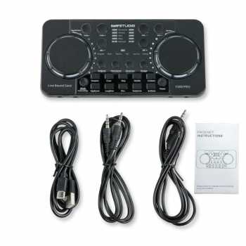 Gambar produk TaffSTUDIO Audio Bluetooth USB External Soundcard Live Microphone - V300 Pro