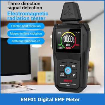 Mestek Alat Deteksi Radiasi Elektromagnetik 3in1 EMF Detector Portable - EMF01