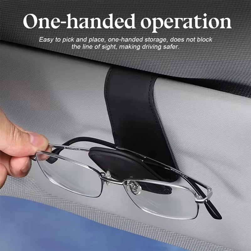 Gambar produk Anemone Penjepit Kacamata Mobil Sun Visor Fiber Magnetic Clip Holder - INU106
