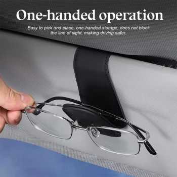 Gambar produk Anemone Penjepit Kacamata Mobil Sun Visor Fiber Magnetic Clip Holder - INU106
