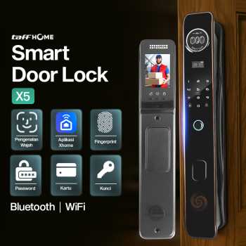 TaffHOME Smart Door Lock Fingerprint 3D Face Recognition Card Xhome - X5