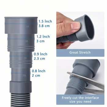 Gambar produk PIPAS Selang Pembuangan Air Mesin Cuci Water Outlet Pipe Hose 2M - PY550
