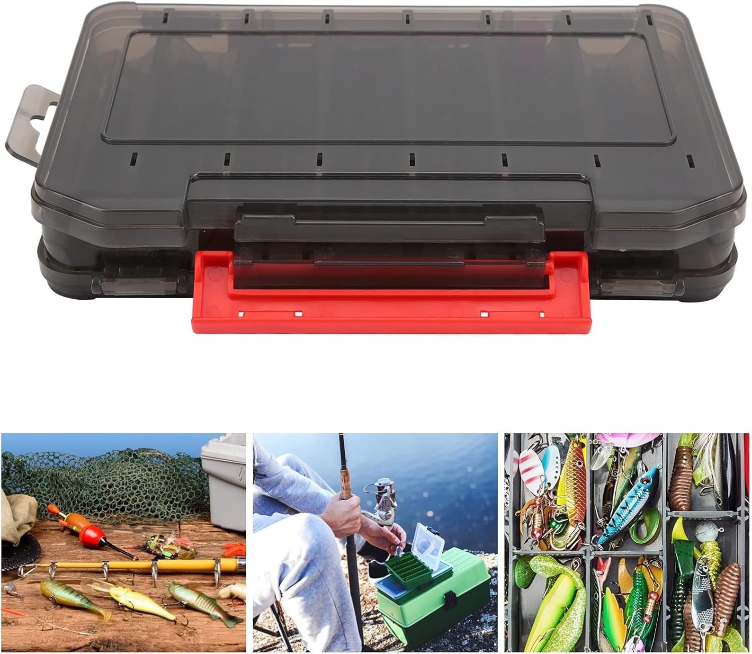 Gambar produk ZUHE Kotak Perkakas Kail Pancing Tackle Box Double Side 14 Grid - ZU402
