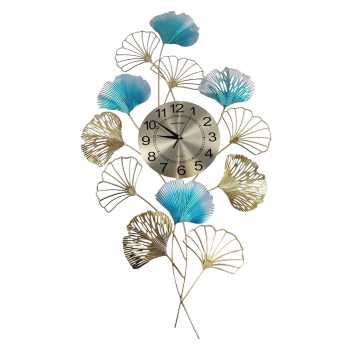 Gambar produk TaffHOME Jam Dinding Besi Elegan Ginkgo Biloba Silent Movement 90cm - 2102C