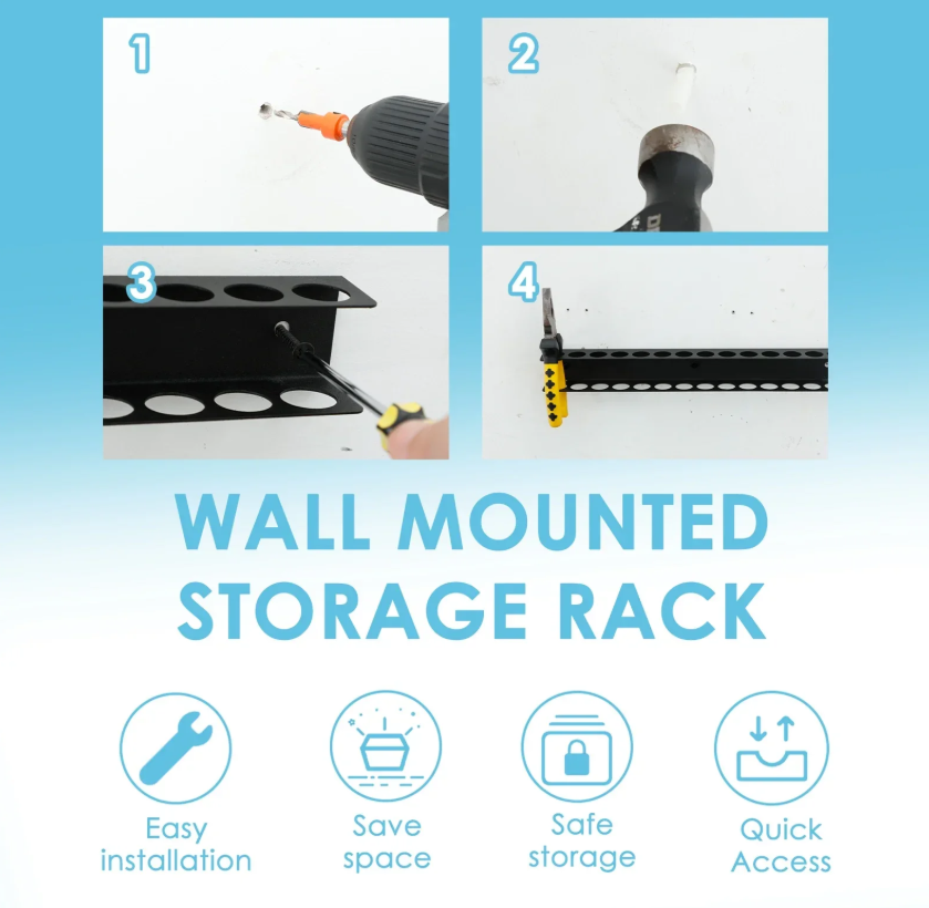 Gambar produk LUMOX Rak Gantung Obeng Screw Driver Holder Storage Rack 3in1 23 Holes - LM