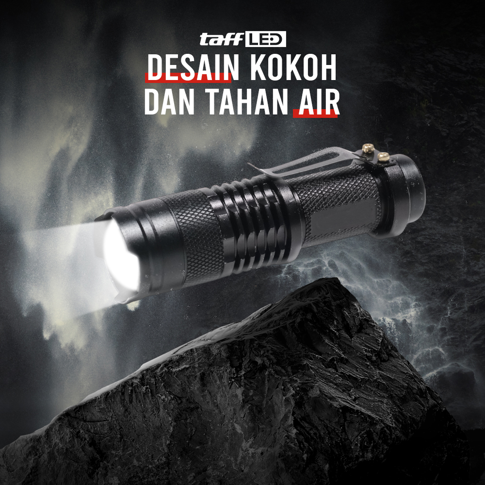 Gambar produk TaffLED Pocketman Senter LED 2000 Lumens Waterproof with Charger - P1