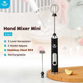 Gambar produk One Two Cups Hand Mixer Mini 2in1 Pengocok Telur Whisk Milk Frother - HM23