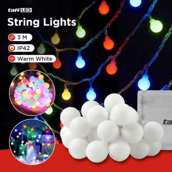 Gambar produk TaffLED Lampu Hias Gantung String Lights Model Bohlam Mini Waterproof 3M - ZYD0931