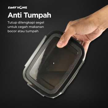 Gambar produk TaffHOME Kotak Makan Anti Tumpah Reguler Lunch Box Stainless Steel 304 1000ml - Slyz52