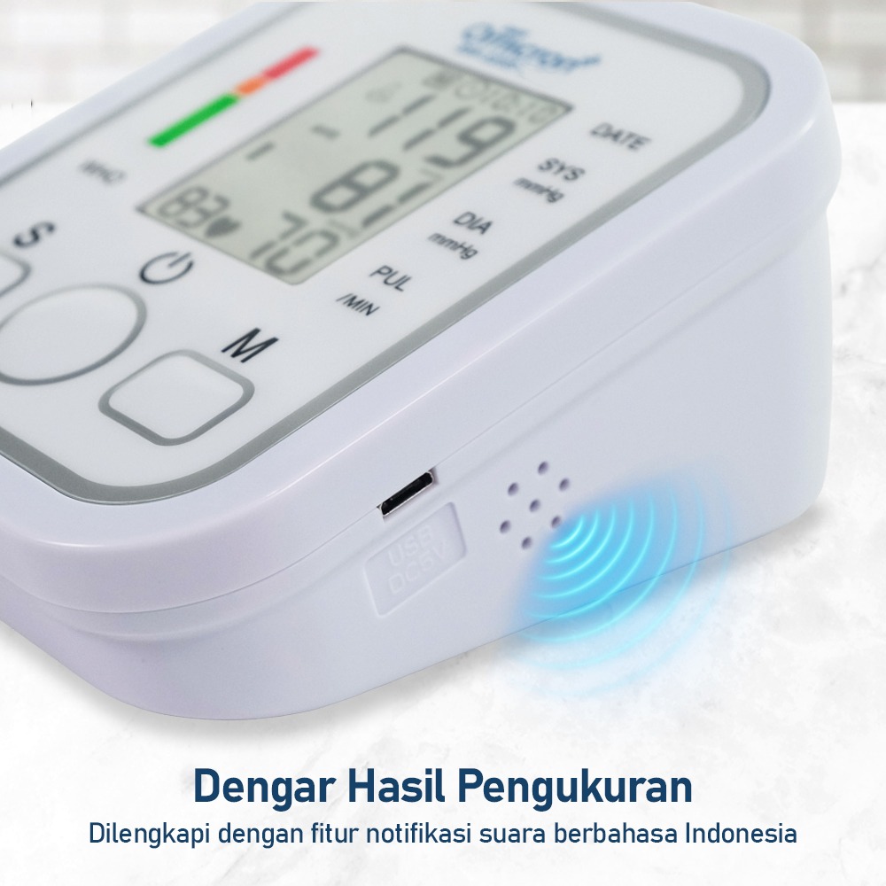 Gambar produk TaffOmicron Tensimeter Digital Pengukur Tekanan Darah with Battery - BW-3205