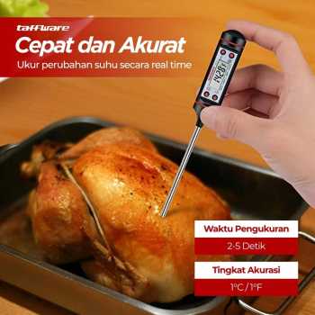 Gambar produk Taffware Termometer Pengukur Suhu Makanan Digital Daging Kopi Susu - TP101