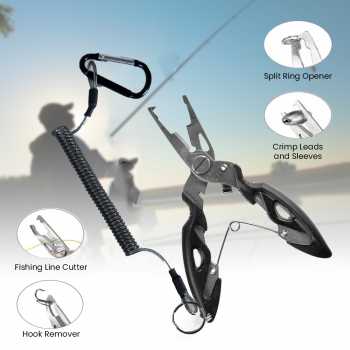 Pesca Tang Kail Pancing Stainless Steel Hook Remover with Carabiner - J1353