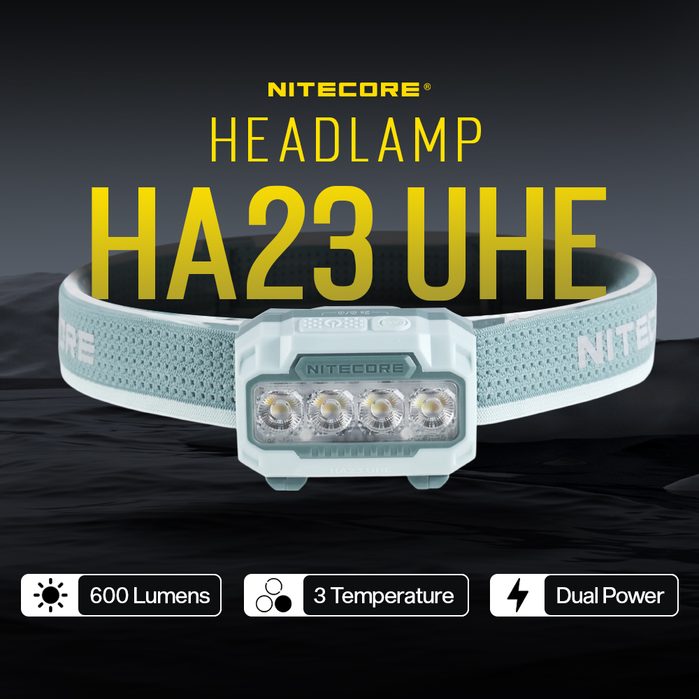 Gambar produk NITECORE Senter Kepala Headlamp LED MCT UHE 3in1 Color IP68 600 Lumens - HA23 UHE