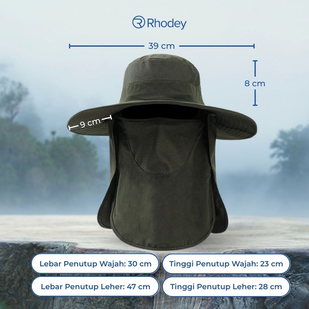 Gambar produk Rhodey Topi Rimba Outdoor Anti UV Waterproof Boonie Hat Nylon - GL012