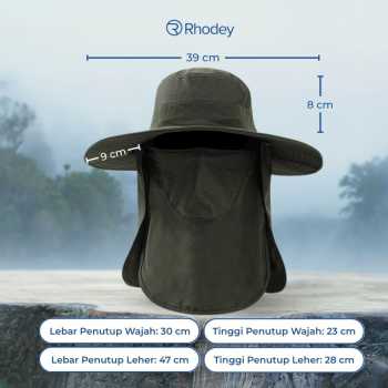 Gambar produk Rhodey Topi Rimba Outdoor Anti UV Waterproof Boonie Hat Nylon - GL012