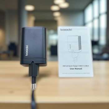 Gambar produk Toocki Kepala Charger USB Fast Charging Multi Port PD QC 4.0 GaN 65W - TCT65-22EU