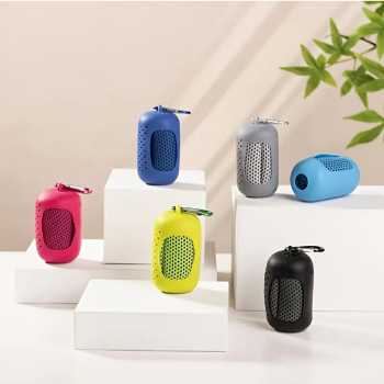 Gambar produk ASOLID Handuk Microfiber Quick Dry Cooling Ice Towel Silicon Case 90x30cm - AS13
