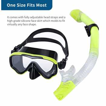 Gambar produk UDO Kacamata Selam Snorkeling Tempered Glass Diving Googgles Unisex - U-16