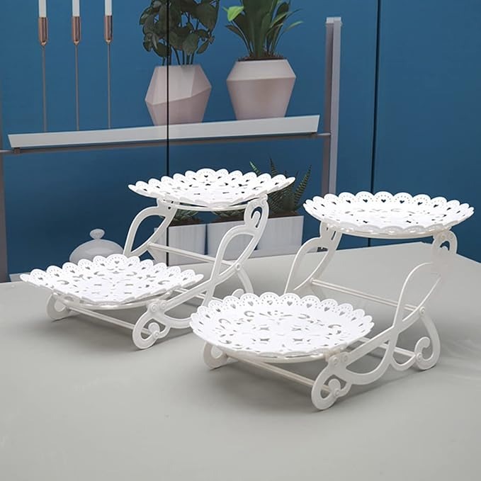 Gambar produk TALON Rak Kue Susun 2 Tingkat Multi Layer Bicycle Cake Fruit Tray Square - INU114