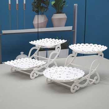 Gambar produk TALON Rak Kue Susun 2 Tingkat Multi Layer Bicycle Cake Fruit Tray Square - INU114